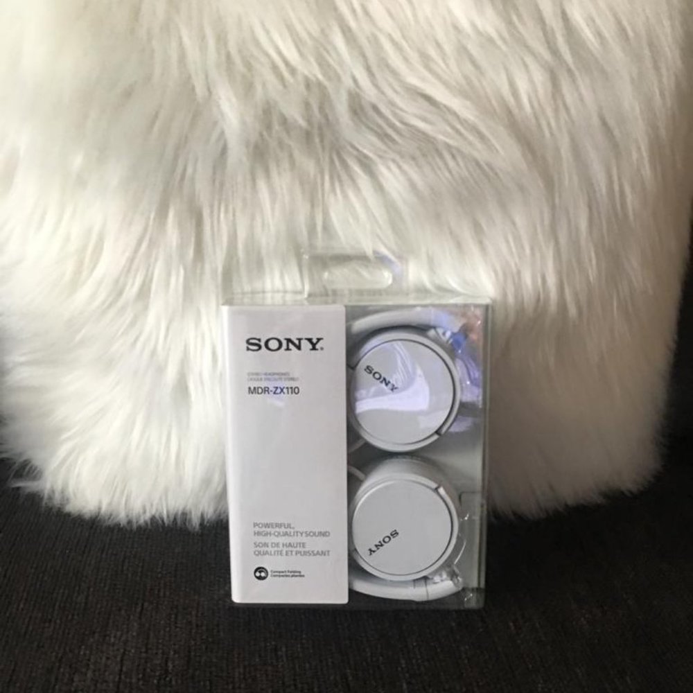 Sony White Stereo Headphones
